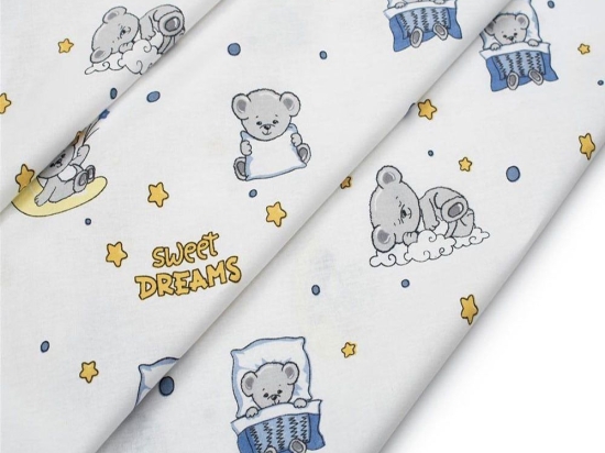 Πάνα Χασέ Sweet Dreams 554 White-Sky Blue DimCol 80x80cm 100% Βαμβάκι