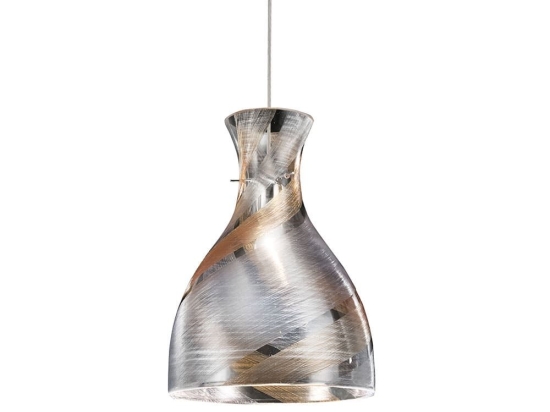 Φωτιστικό Οροφής Imbuto/30-Ambra SO White - Gold Ondaluce Γυαλί
