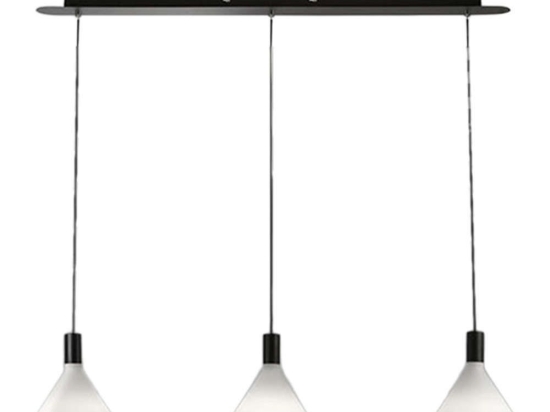 Φωτιστικό Οροφής - Ράγα Vincent 3665-48-102 3x40W E27 119x200cm White Fabas Luce Μέταλλο,Γυαλί