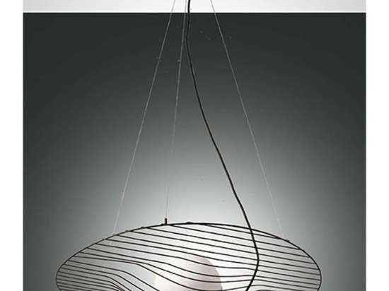 Φωτιστικό Οροφής Homa 3670-45-101 40W E27 Φ70cm 200cm Black Fabas Luce Μέταλλο,Γυαλί