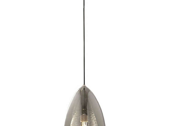 Φωτιστικό Οροφής Britton 3673-40-126 1x40W E27 Φ22cm 200cm Fume Fabas Luce Μέταλλο,Γυαλί
