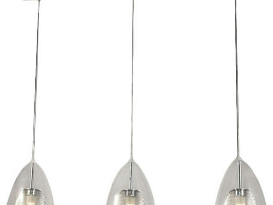 Φωτιστικό Οροφής - Ράγα Britton 3673-48-241 3x40W E27 112x200cm Clear Fabas Luce Μέταλλο,Γυαλί