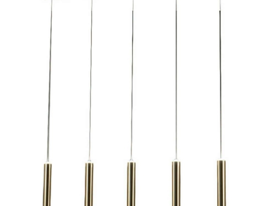 Φωτιστικό Οροφής - Ράγα Prado 3685-48-209 33W Led Φ3,7 90x200cm Black-Brass Fabas Luce Μέταλλο, Μεθακρυλικό