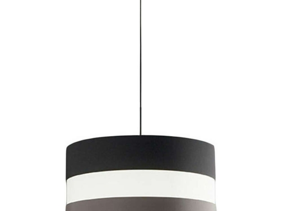 Φωτιστικό Οροφής Arona 3698-45-360 3X40W E27 Φ55cm 200cm Dark Grey Fabas Luce Μέταλλο,Ύφασμα
