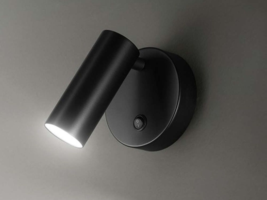 Φωτιστικό Τοίχου - Απλίκα 6640 N LC  Με Διακόπτη 4,5W Led Φ10cm Black Perenz Μέταλλο