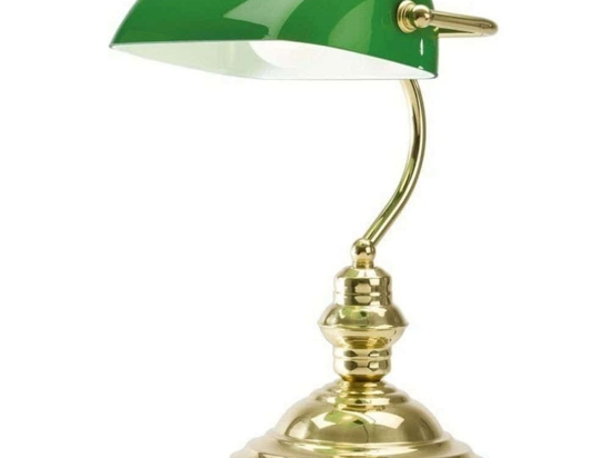 Φωτιστικό Γραφείου 4806 V 1XE14 40W Φ10cm 15x25cm Green-Gold Perenz
