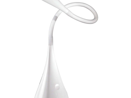Φωτιστικό Γραφείου 5912 B Εύκαμπτο 3W Led Φ12cm 44x50cm White Perenz