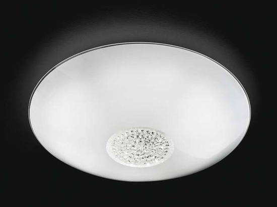 Φωτιστικό Οροφής - Πλαφονιέρα 6584 B LN 24W Led Φ50cm White Perenz Κρύσταλλο