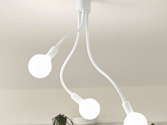 Φωτιστικό Οροφής 6678 B Ρυθμιζόμενο 3XE27 60W  Φ39cm 81cm White Perenz Μέταλλο
