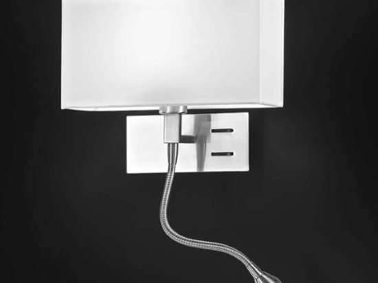 Φωτιστικό Τοίχου - Απλίκα 5882 CR DX Αριστερό 1XE14 40W 36x46cm Silver Με Αμπαζούρ White Perenz Μέταλλο,Ύφασμα