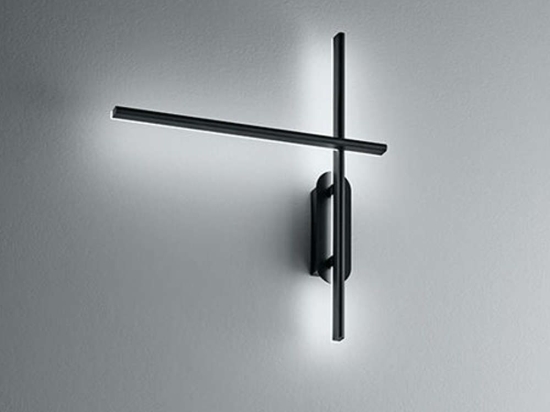 Φωτιστικό Τοίχου - Απλίκα 6882 N CT 20W Led 48,5x55cm Black Perenz Αλουμίνιο