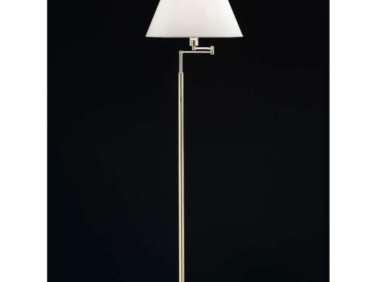 Φωτιστικό Δαπέδου 4018 OD Ρυθμιζόμενο 1XE27 60W Φ45cm 130-170cm Gold Με Αμπαζούρ White Perenz Μέταλλο,Ύφασμα