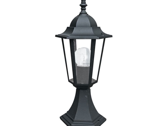 Φωτιστικό Δαπέδου Roma LANT-PALETTO 1xE27 14,6x39cm Black Intec