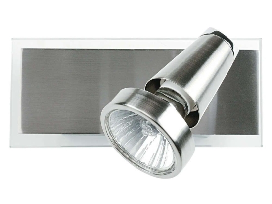 Φωτιστικό Οροφής - Σποτ Miami SPOT-MIAMI 01 Ρυθμιζόμενο 1xGU10 5W Led 17x12x7cm Nickel Intec Μέταλλο,Γυαλί