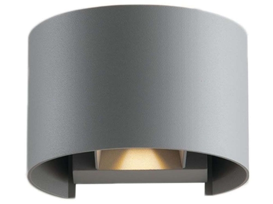 Φωτιστικό Τοίχου - Απλίκα Delta LED-W-DELTA-10C GR 2x5W Led 14x12x10cm Grey Intec