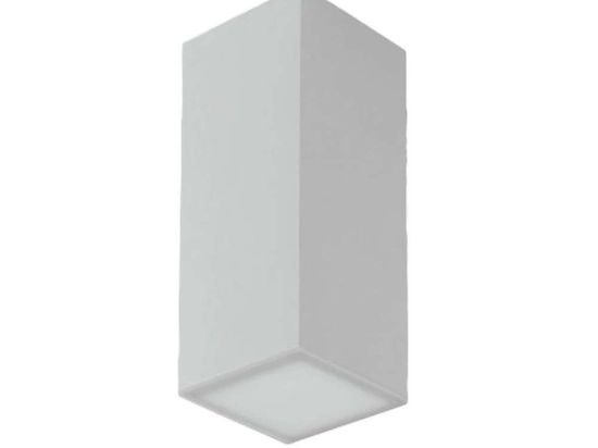 Φωτιστικό Οροφής - Πλαφονιέρα Living I-LIVING-PL11 1xE14 13W 11x11x20cm White Intec Γύψος