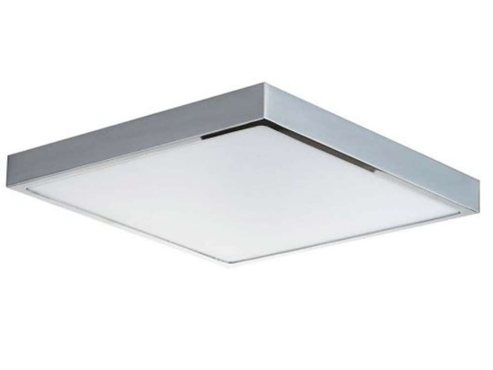 Φωτιστικό Οροφής - Πλαφονιέρα Domo LED-DOMO-Q24 24W Led 24x24x2,4cm Chrome Intec Αλουμίνιο,Ακρυλικό