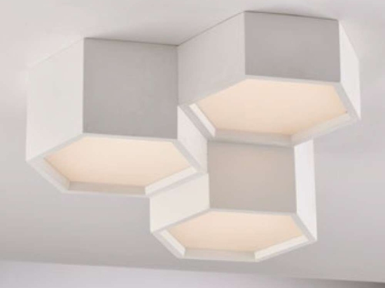 Φωτιστικό Οροφής - Πλαφονιέρα Vortex LED-VORTEX-PL3 36W Led 35x34,6x15cm White Intec Γύψος