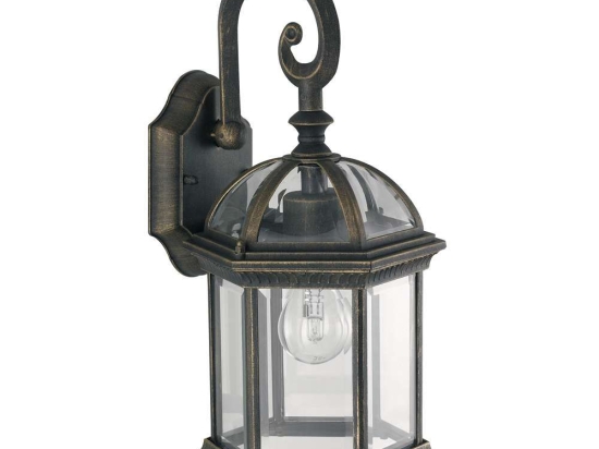 Φωτιστικό Τοίχου - Απλίκα Gaeta LANT-GAETA-AP1 1xE27 60W 20,5x39x39cm Black-Gold Intec