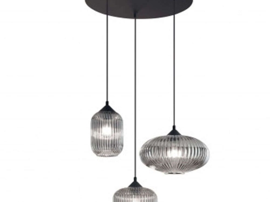 Φωτιστικό Οροφής Nordal 3662-47-126 3xE27 40W Φ50cm 58x200cm Fume La Mia Luce