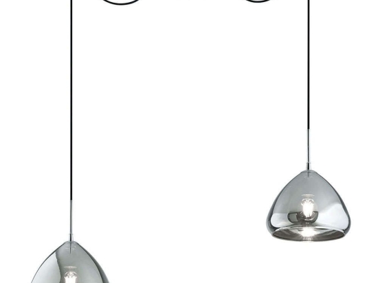 Φωτιστικό Οροφής Glow 3667-42-138 2xE27 40W Φ25cm 350cm Chrome La Mia Luce