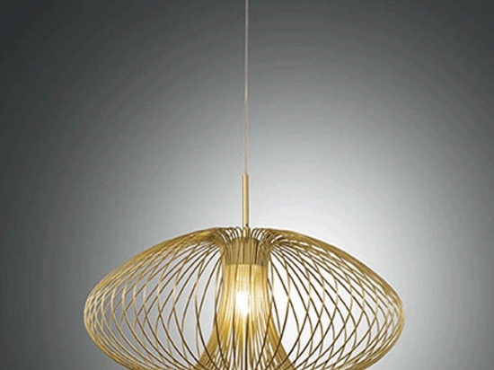 Φωτιστικό Οροφής Fassa 3706-40-225 1xE27 40W Φ60cm 200cm Gold La Mia Luce