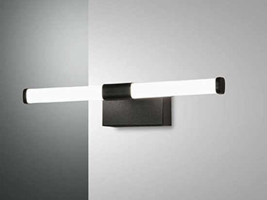 Φωτιστικό Τοίχου - Απλίκα Ago 3720-21-101 33,5x8,8x5,5cm Led 480lm 8W Black Fabas Luce Μέταλλο, Μεθακρυλικό