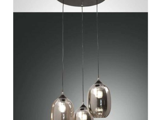 Φωτιστικό Οροφής Smart Infinity 3519-47-126-01 Φ50x200cm 3xE27 60W Grey Fabas Luce