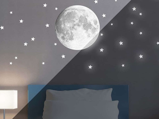 Αυτοκόλλητα Τοίχου Βινυλίου Moon 18112 215X80Cm Ango