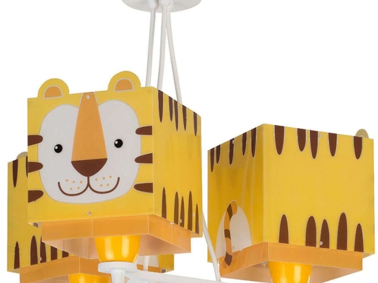 Φωτιστικό Οροφής Παιδικό Little Tiger 64567 Yellow Ango Πολυπροπυλένιο