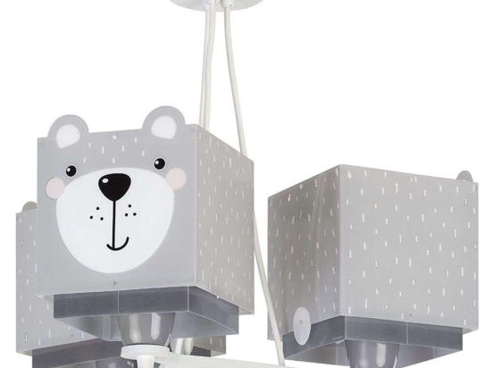 Φωτιστικό Οροφής Παιδικό Little Teddy 64577 Grey Ango Πολυπροπυλένιο