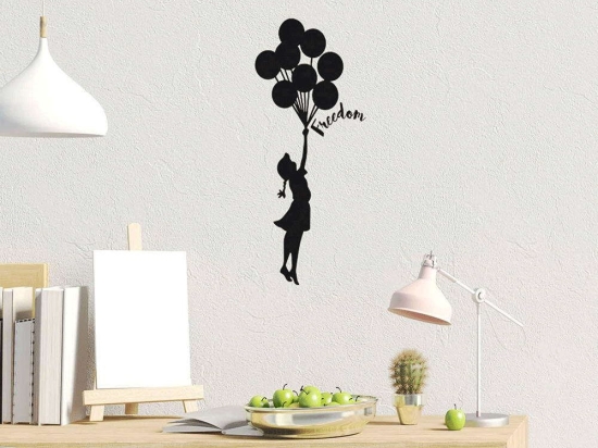 Αυτοκόλλητα Τοίχου Βινυλίου Freedom 59176 45x35cm Black Ango
