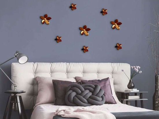 Αυτοκόλλητα Τοίχου Πολυπροπυλενίου Flowers 3D 24015 Bronze Ango Πολυπροπυλένιο