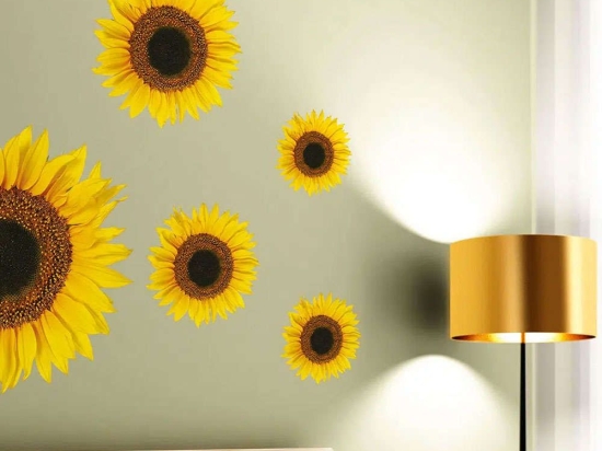 Αυτοκόλλητα Τοίχου Βινυλίου Sunflower 54106 72x58cm Yellow Ango Βινύλιο
