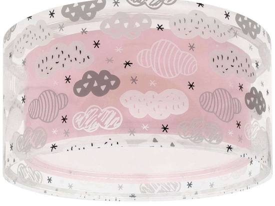 Φωτιστικό Οροφής-Πλαφονιέρα Clouds 41416 S 33x16,5cm 2xE27 Pink Ango