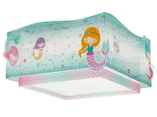Φωτιστικό Οροφής-Πλαφονιέρα Mermaids 63446 33x16,5cm 2xE27 Multi Ango