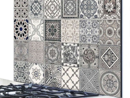 Πάνελ Εστίας Grey Azulejos 86210 72x48x0,3cm Multi Ango