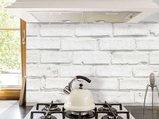 Αυτοκόλλητο Κάλυμμα Προστασίας Τοίχου White Bricks 67319 180x45x0,05cm White Ango Pet