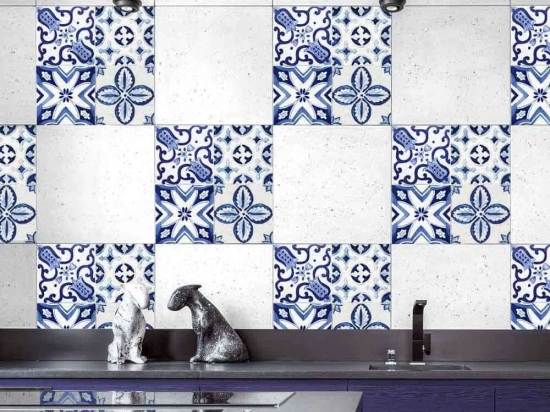 Αυτοκόλλητα Πλακάκια Τοίχου Tile Cover Azulejos (Σετ 3Τμχ) 31223 20x20x0,05cm Blue-White Ango Pet