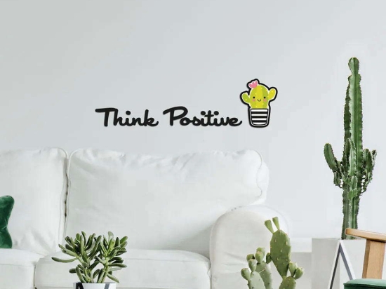 Αυτοκόλλητα Τοίχου Αφρώδη Think Positive S 59514 Multi Ango