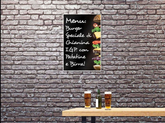 Μαυροπίνακας Hamburger 71004 49x1,3x73cm Multi Ango Plexiglass
