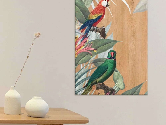 Πίνακας Parrots ML 21458 42x30x0,6cm Multi Ango Κάθετοι Mdf