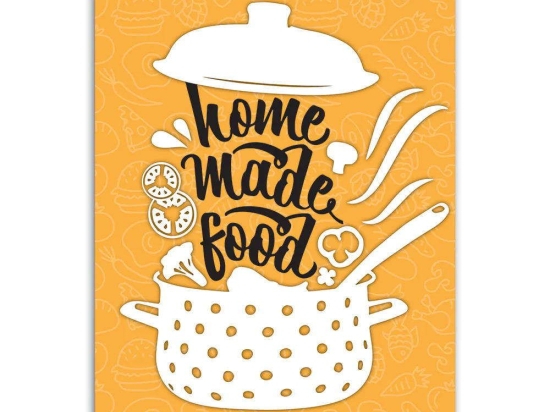 Πινακίδα Διακόσμησης Home Made Food 63527 28x19x0,3cm Multi Ango PVC