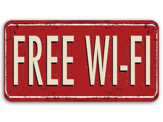 Πινακίδα Διακόσμησης Wi-Fi 63109 28x19x0,3cm Red-Beige Ango PVC