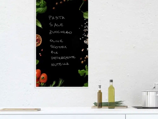 Μαυροπίνακας Tomatoes And Basil Plexi Fun ML 71103 50×31×1cm Red-Black-Green Ango