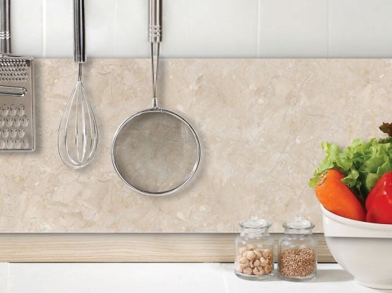 Μπορντούρα - Κάλυμμα Προστασίας Τοίχου Travertine Stone MB 86118 (Σετ 2τμχ) 48x24cm Beige Ango