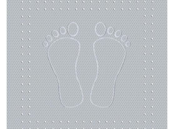 Αντιολισθητικό Ντουζιέρας Foot 4388 Grey Kleine Wolke 55Χ55 Καουτσούκ
