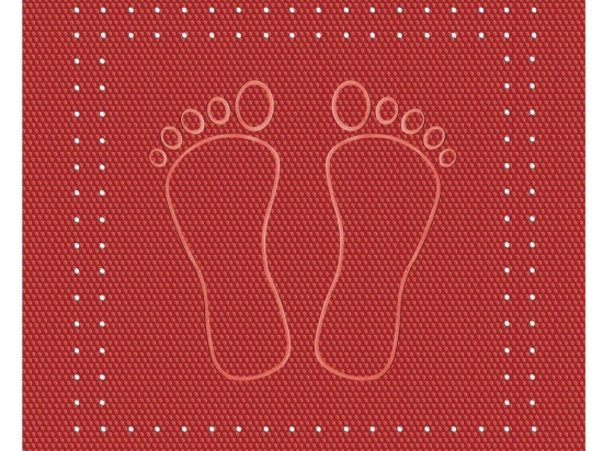 Αντιολισθητικό Ντουζιέρας Foot 4388 Ruby Red Kleine Wolke 55Χ55 Καουτσούκ