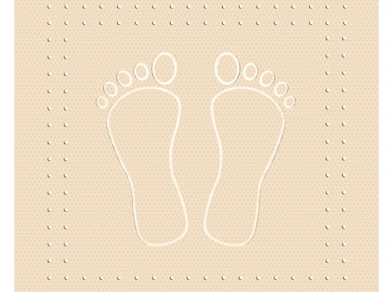 Αντιολισθητικό Ντουζιέρας Foot 4388 Sand Beige Kleine Wolke 55Χ55 Καουτσούκ