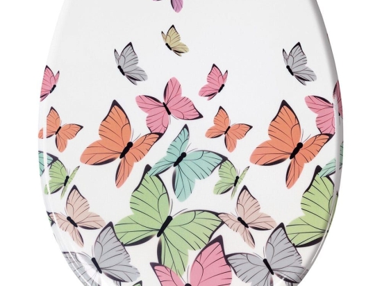 Καπάκι Λεκάνης Butterflies 1840 37x45cm Multicolor Kleine Wolke Πλαστικό